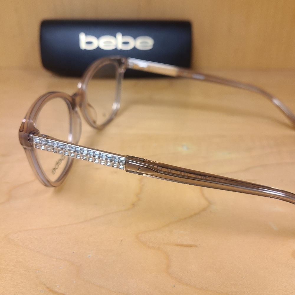 Bebe BB 5233 Crysta Taupe Bedazzled Designer Frames - Picture 8 of 10